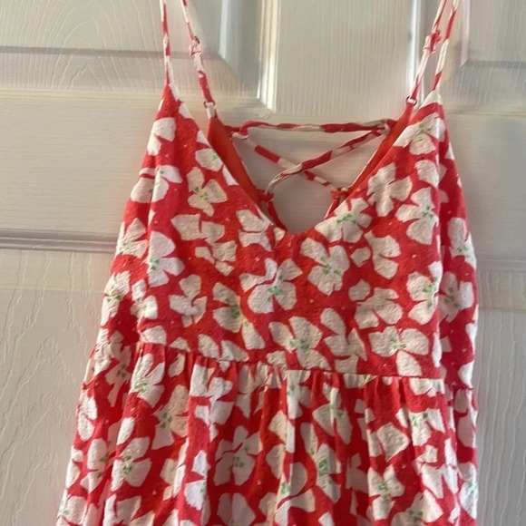 Urban Outfitters Pink coral floral print Romper XS - Picture 5 of 9